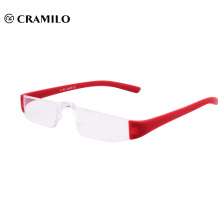 color plastic rimless reading glasses